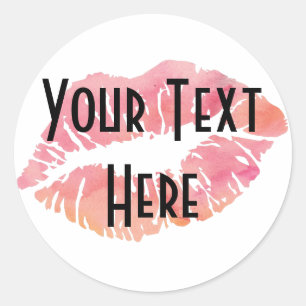 Autocollant rond classique, brillant, petit, 1