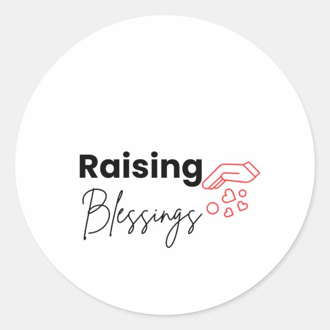Autocollant Rond Classique Chrétien de Raising Ble (Devant)