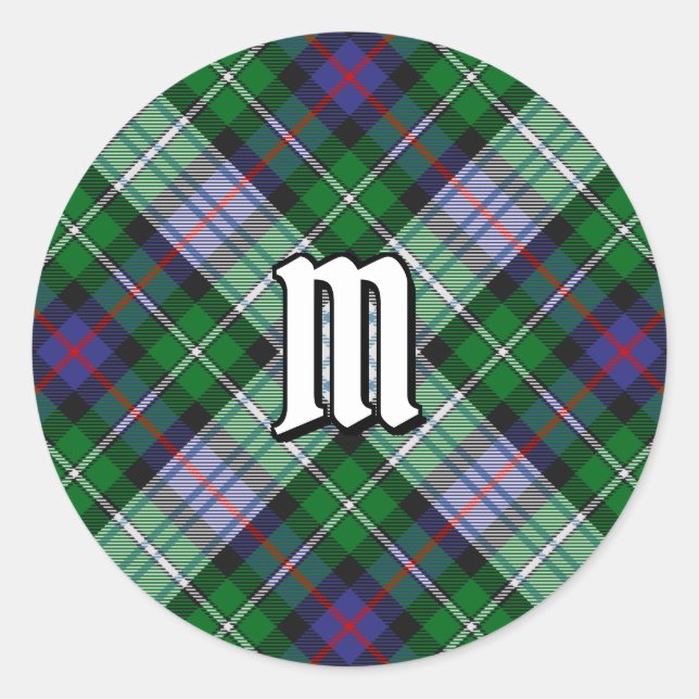Autocollant rond classique Clan MacKenzie Robe Tar (Devant)