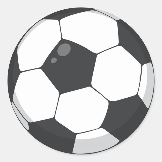 Autocollant rond classique de ballon de football (Devant)