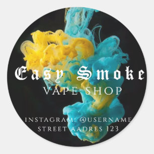 Autocollant Rond Classique de Corolful Smoke Vape