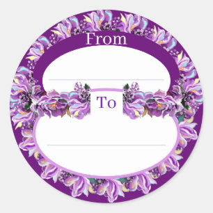 Autocollant rond classique de l'âme violette