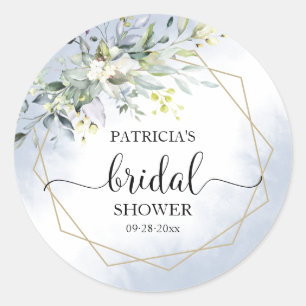 Autocollant Rond Classique de Lancement de Mariage