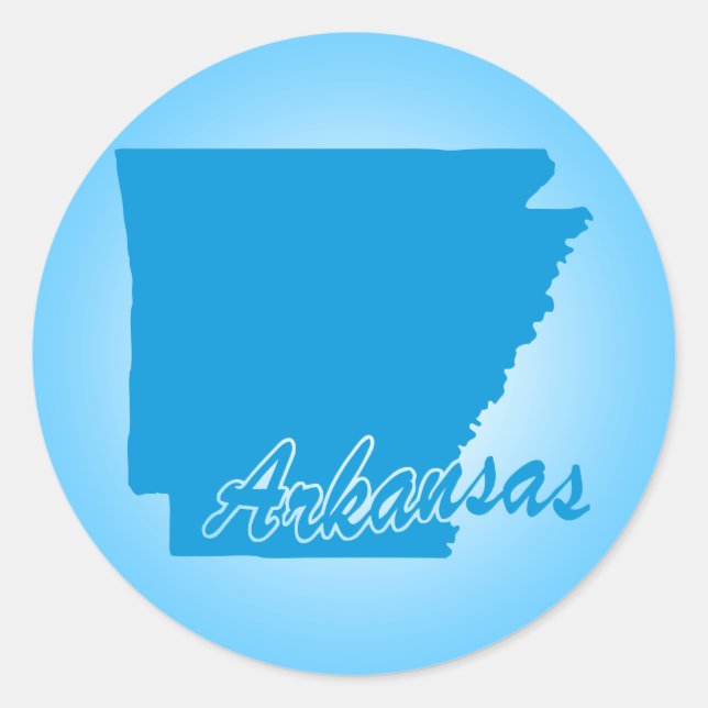 Autocollant rond classique de l'État Arkansas (Devant)