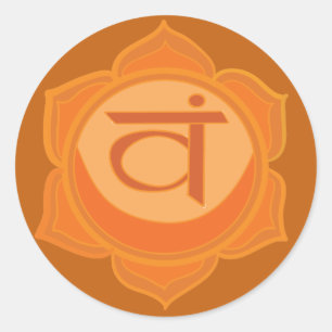 Autocollant rond classique de Svadhisthana Chakra,