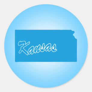 Autocollant rond classique du Kansas