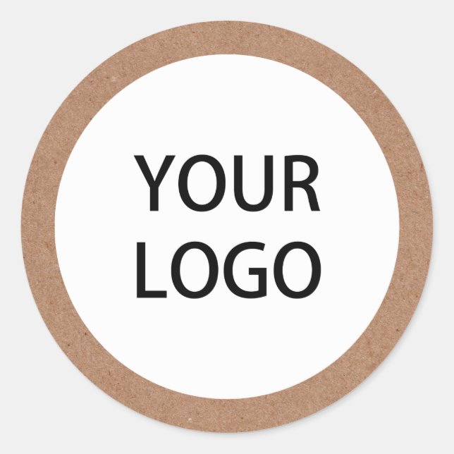 Autocollant rond classique du logo Kraft (Devant)