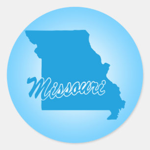 Autocollant rond classique du Missouri