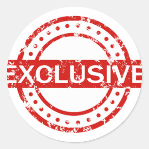 Autocollant rond classique exclusif, mat