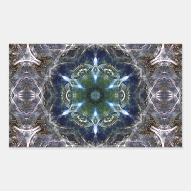 Autocollant rond classique Folk Mandala (Devant)