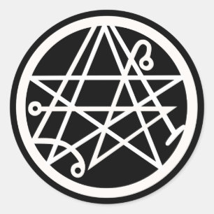 Autocollant rond classique Necronomicon