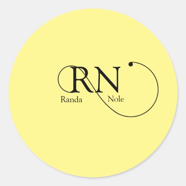 Autocollant rond classique personnalisé (Devant)