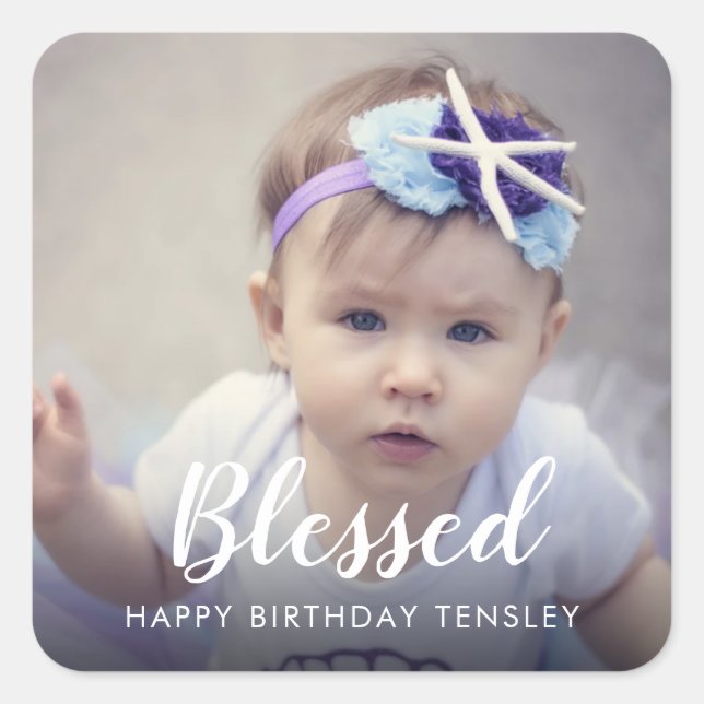 Autocollant rond classique photo personnalisée (Devant)