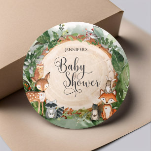 Autocollant rond classique pour Baby Shower sur le