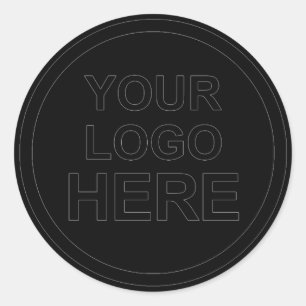 Autocollant rond classique pour entreprise avec lo