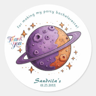 Autocollant rond classique pour fête d'anniversair