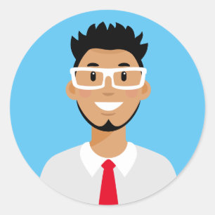 Autocollant rond classique professionnel Avatar