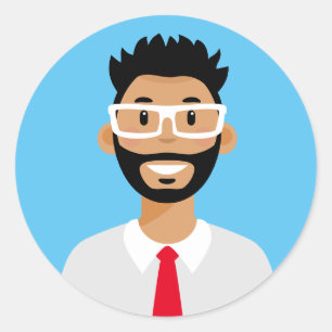 Autocollant rond classique professionnel Avatar