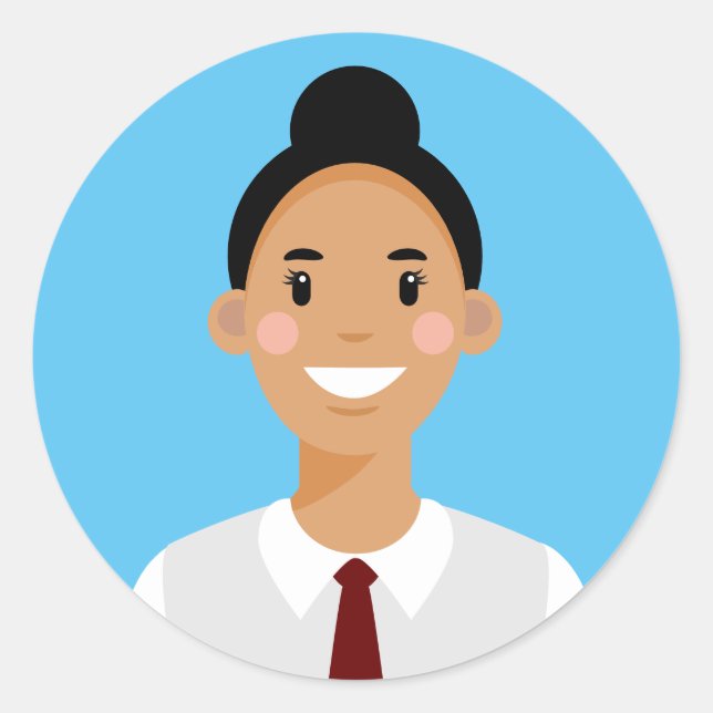 Autocollant rond classique professionnel Avatar (Devant)