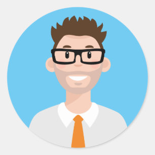 Autocollant rond classique professionnel Avatar