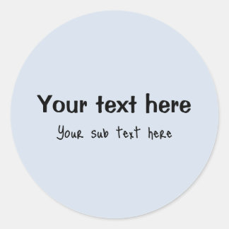 Autocollant Rond Classique Texte Personnalisé