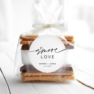 Autocollant rond de 3" EVERLEIGH S'more Love Favor