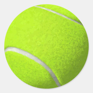 Autocollant rond de balle de tennis