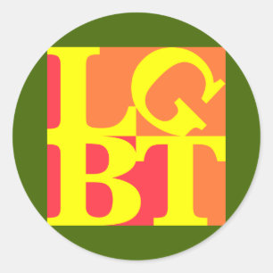 Autocollant rond de bruit chaud de LGBT