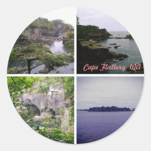 autocollant rond de Cape Flattery