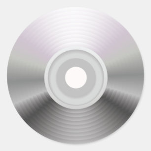 Autocollant rond de CD audio