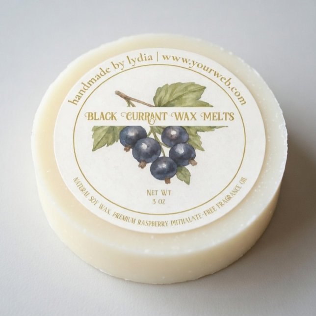 Autocollant Rond de Cire de Cassis (Créateur téléchargé)