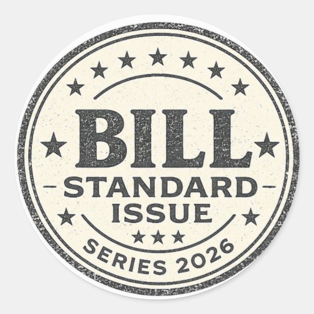 Autocollant rond de la série standard Bill 2026 (Devant)