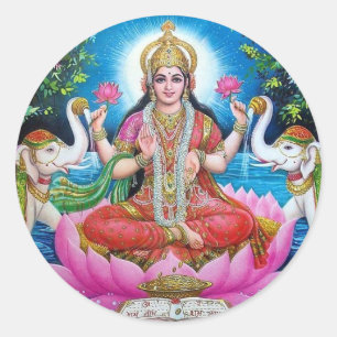 Autocollant rond de Lakshmi