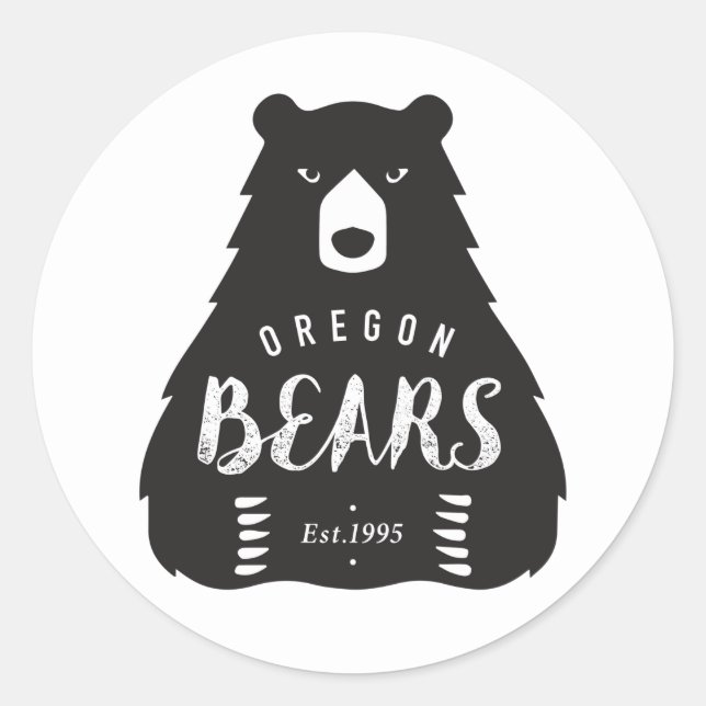 Autocollant rond de logo, brillant, petit, 1 pouce (Devant)