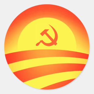 Autocollant rond de logo coco d'Obama