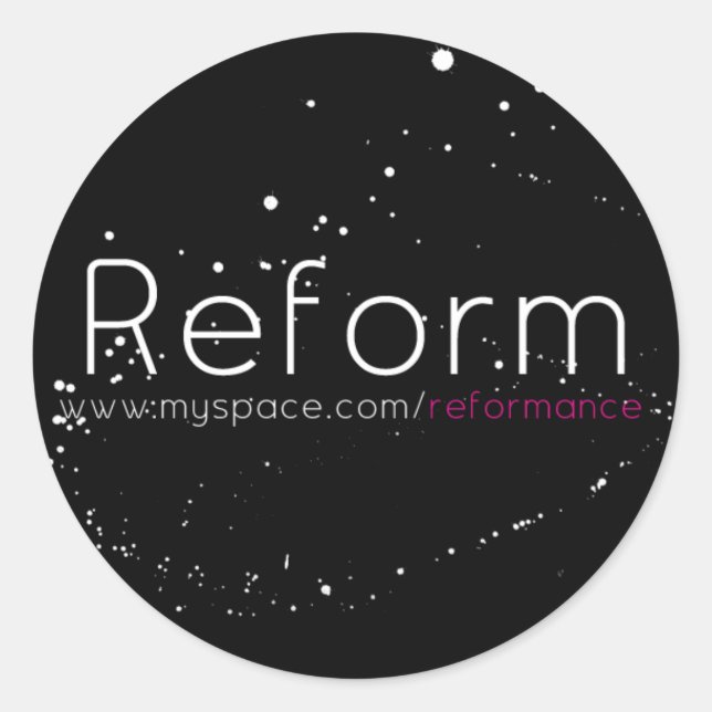 Autocollant rond de MySpace (Devant)