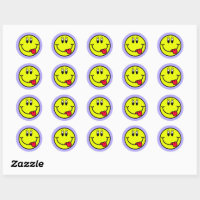 Sticker smiley avec fleur - Sticker A moi Etiquette & Autocollant