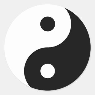 Autocollant rond de Yin Yang