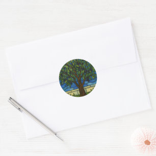Autocollant Rond d'Olivier en Verre Coloré – Natur
