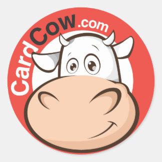 Autocollant rond du logo CardCow
