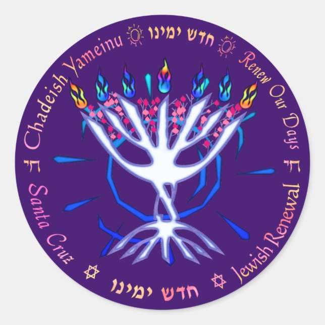 autocollant rond du logo CY - violet (Devant)