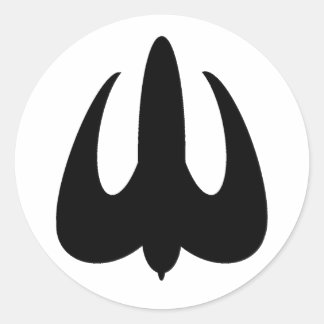 Autocollant rond du logo FA noir