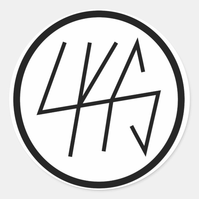 Autocollant rond du logo LKS (Devant)