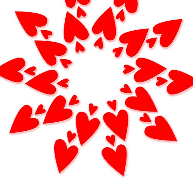 Autocollant rond étoile cœurs Saint-Valentin heure (Créateur téléchargé)
