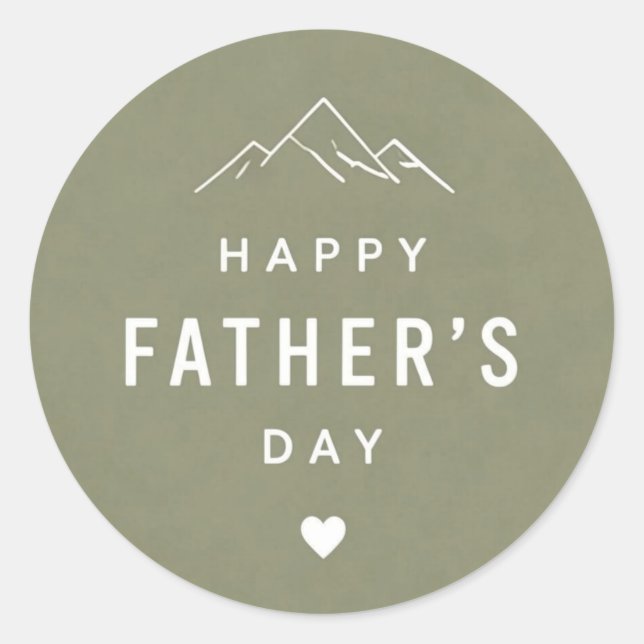 Autocollant Rond Father's Day Classic (Devant)