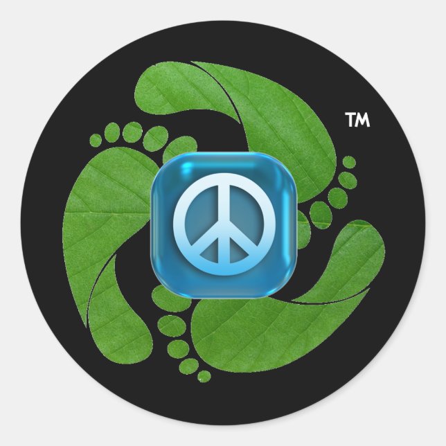 Autocollant rond feetpeace™ (Devant)