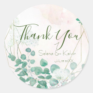 autocollant rond feuille eucalyptus