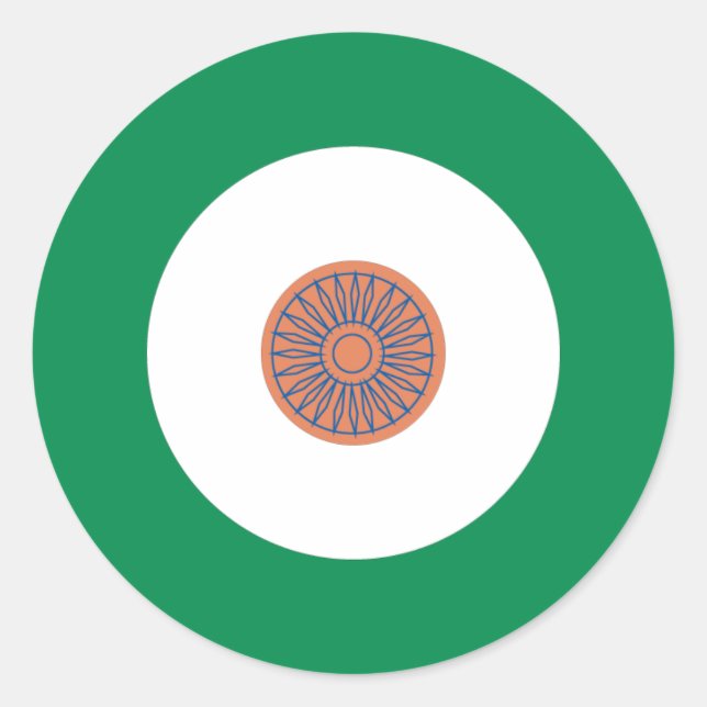 Autocollant rond indien (Devant)