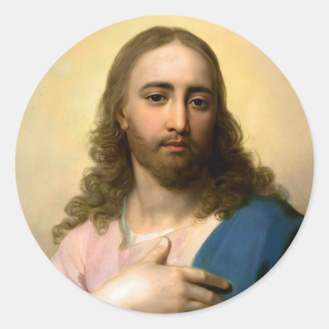 Autocollant rond Jésus-Christ  (Devant)