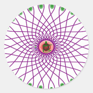 Autocollant Rond Mandala Géométrique Abstrait